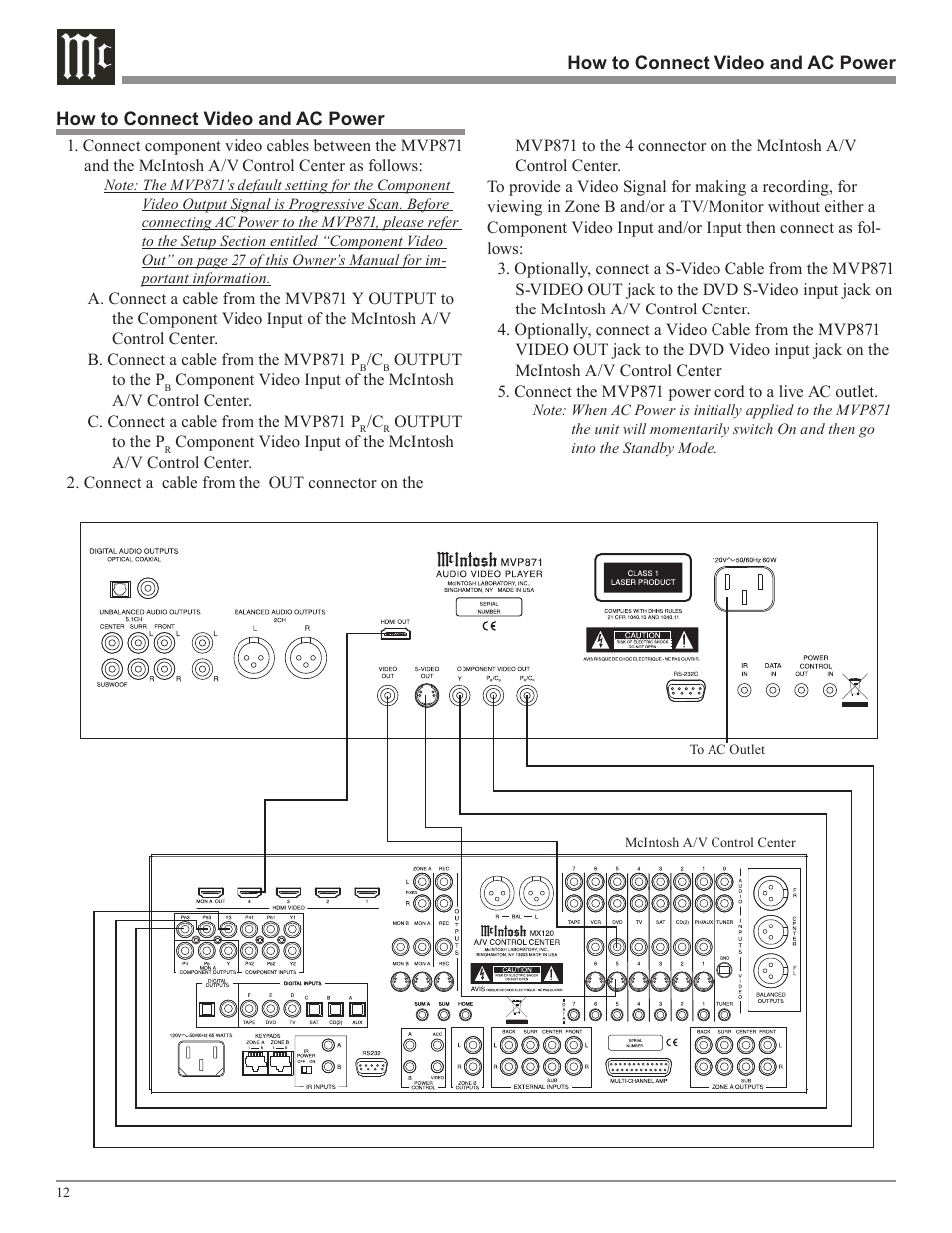 McIntosh MVP871 User Manual | Page 12 / 52