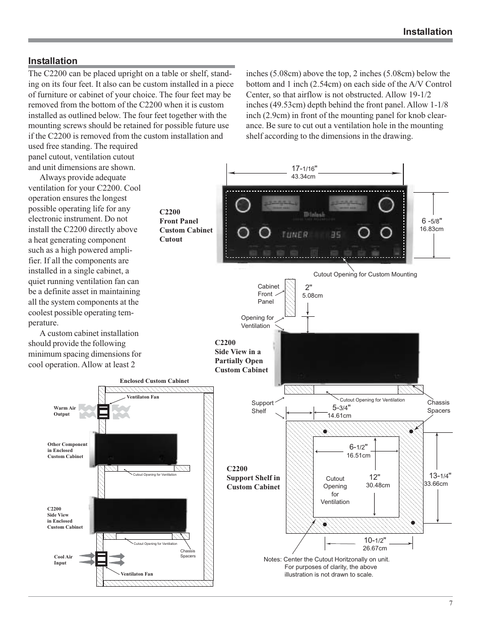 Installation | McIntosh C2200 User Manual | Page 7 / 28
