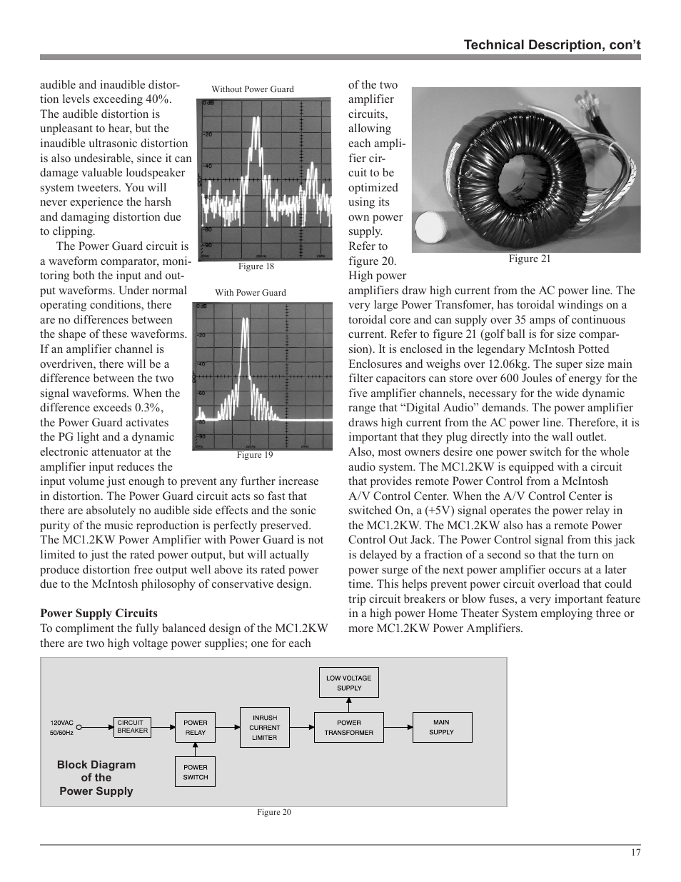 McIntosh MC1.2KW User Manual | Page 17 / 20