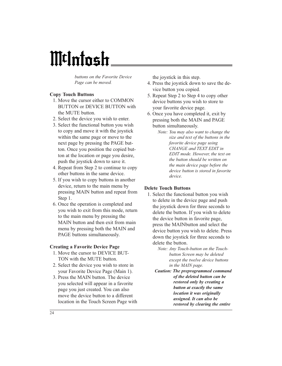 McIntosh UR12 User Manual | Page 24 / 48