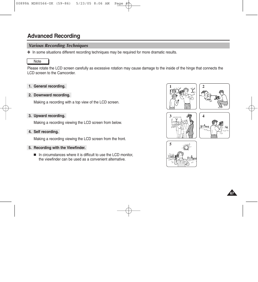 Advanced recording | Medion MD80566 User Manual | Page 67 / 87