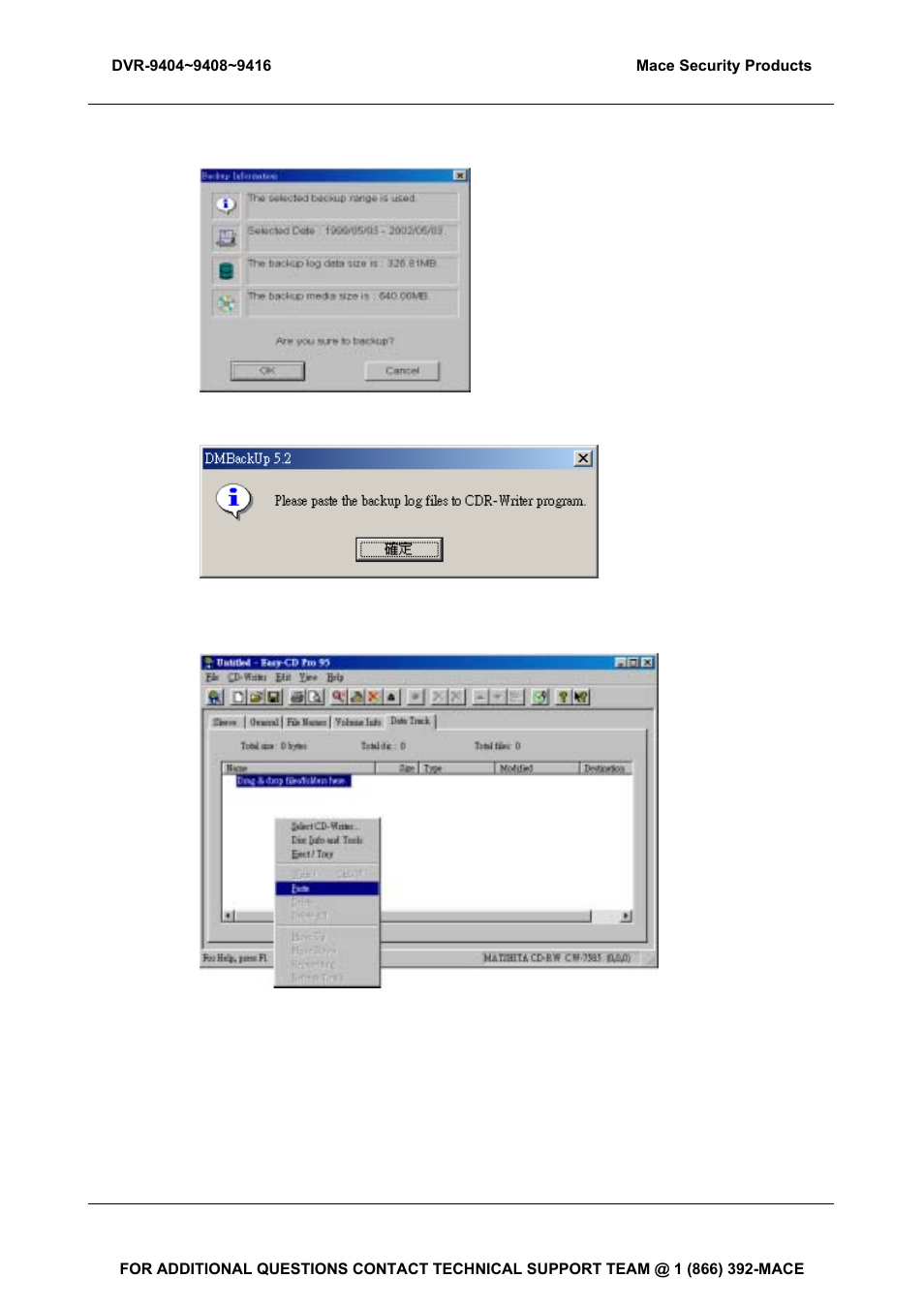 Mace DVR-9404 User Manual | Page 134 / 142