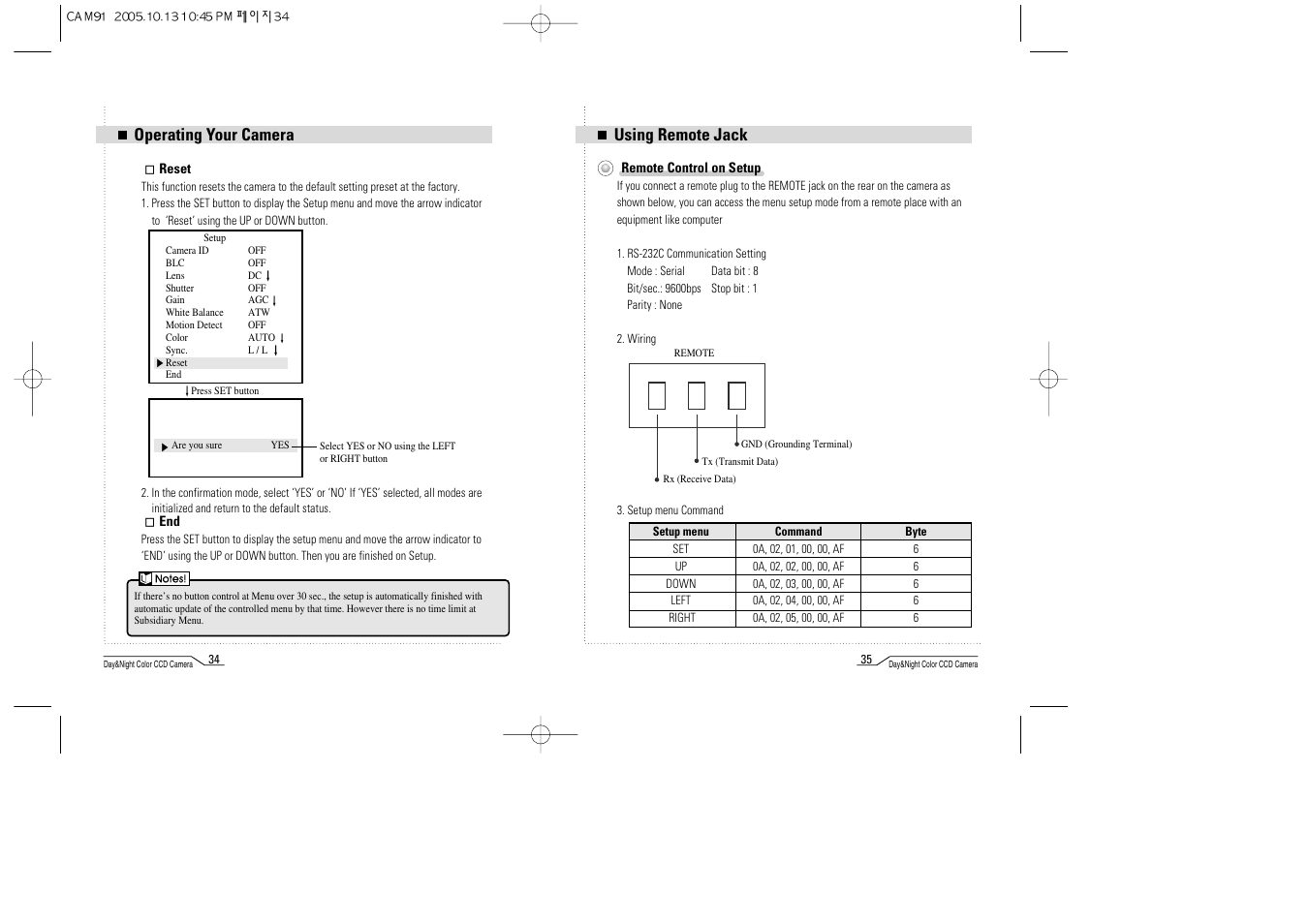 Operating your camera, Using remote jack | Mace CAM91 User Manual | Page 18 / 20