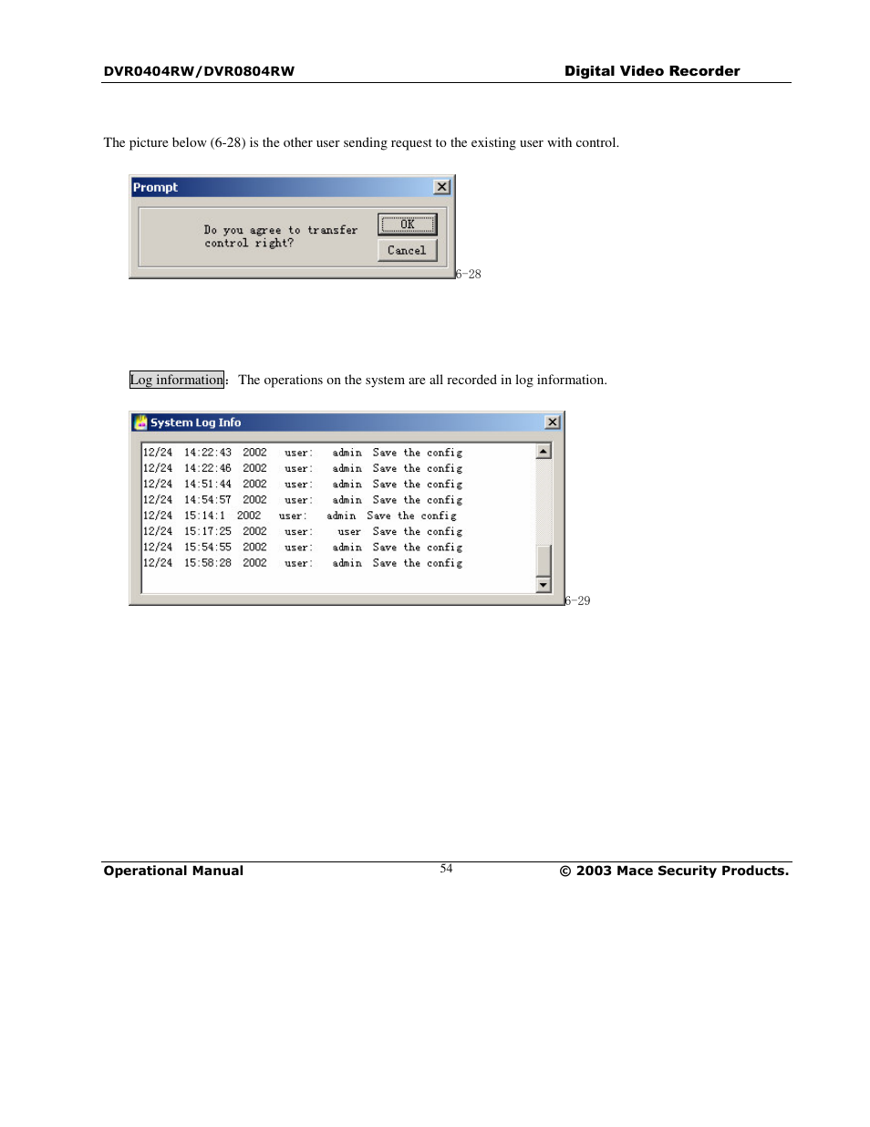 Mace DVR0804RW User Manual | Page 54 / 75