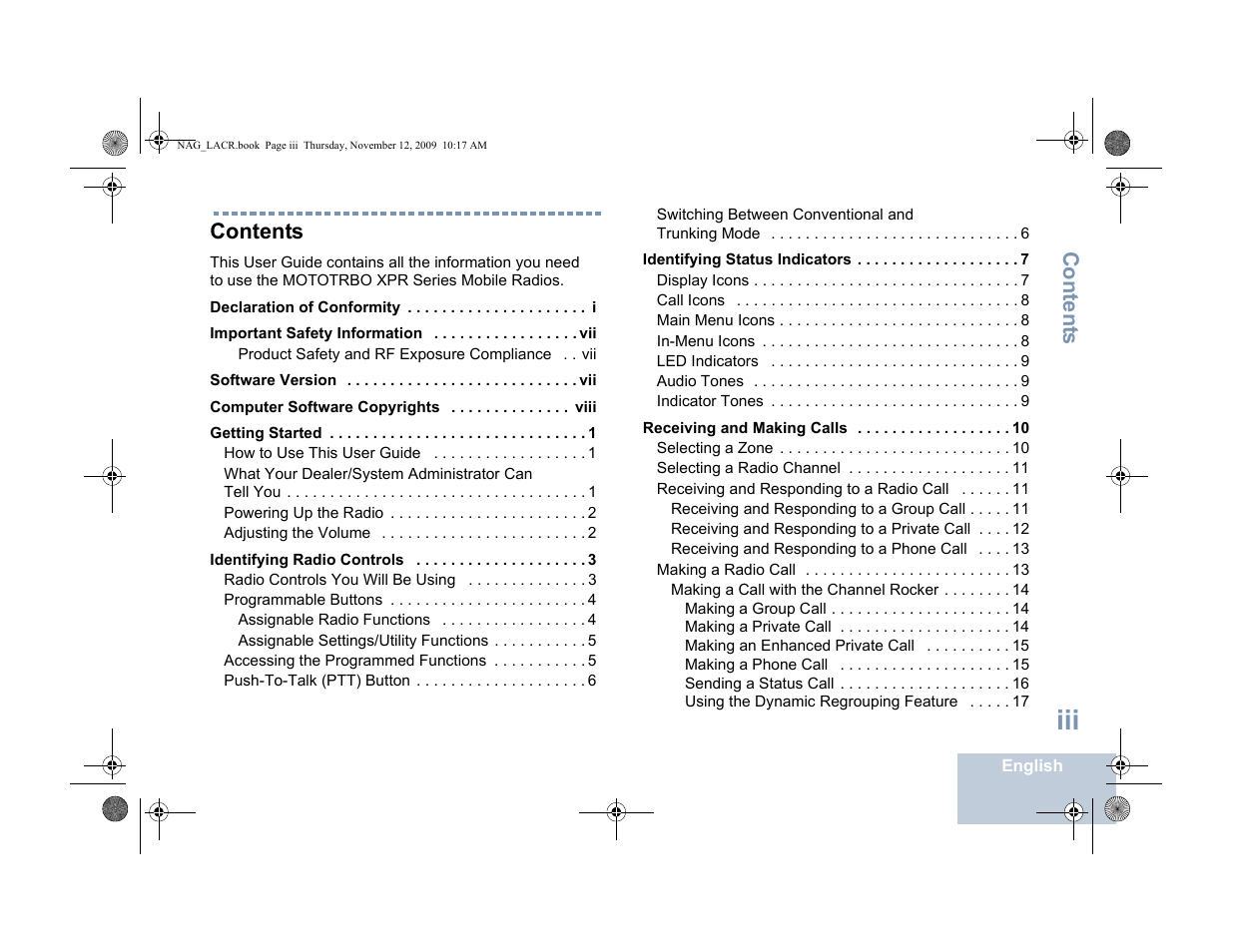 Motorola MOTOTRBO XPR 4580 User Manual | Page 5 / 60
