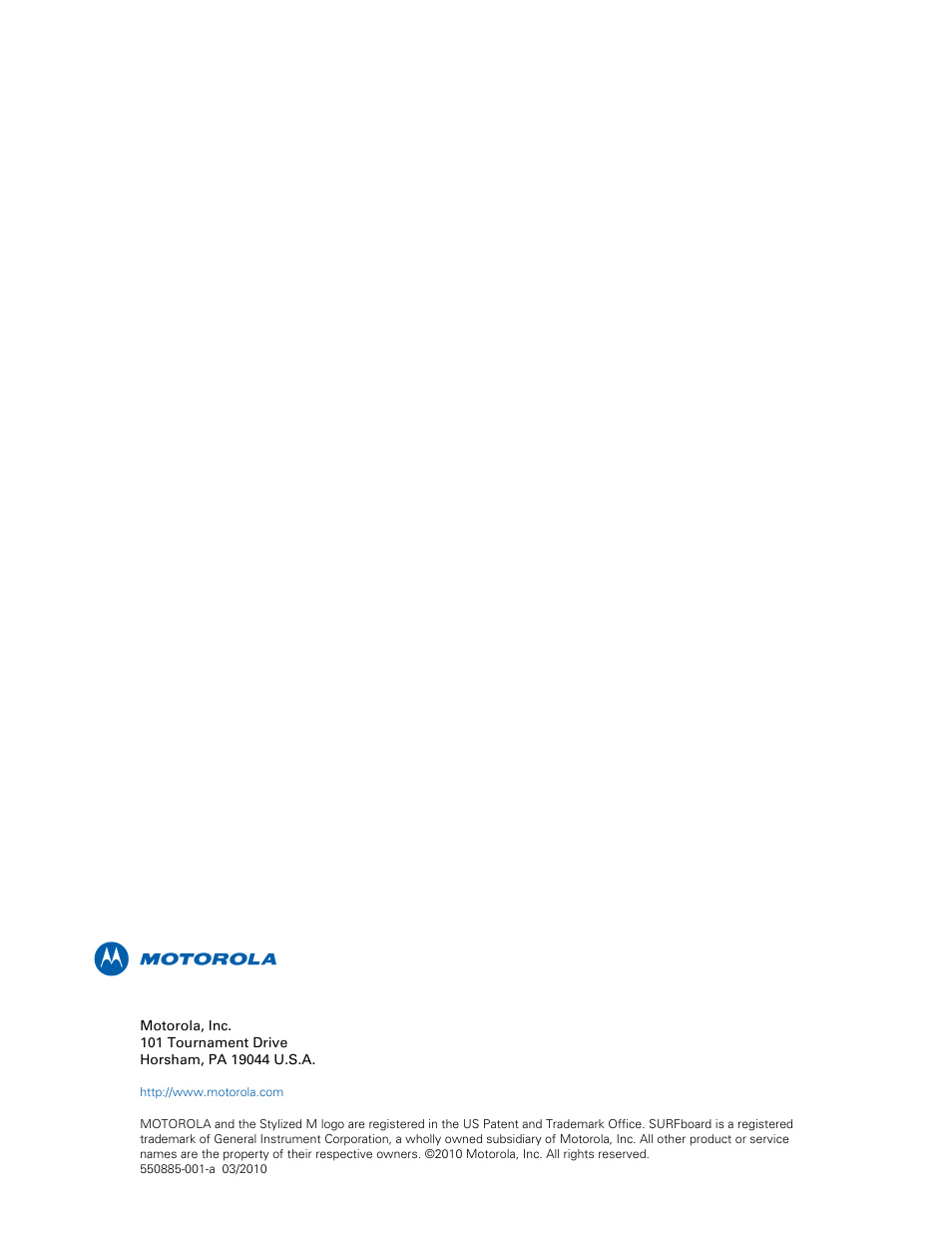Motorola SURFboard SVG2501U User Manual | Page 34 / 34