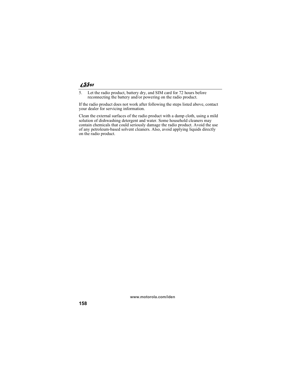 Motorola i55sr Phone User Manual | Page 158 / 176