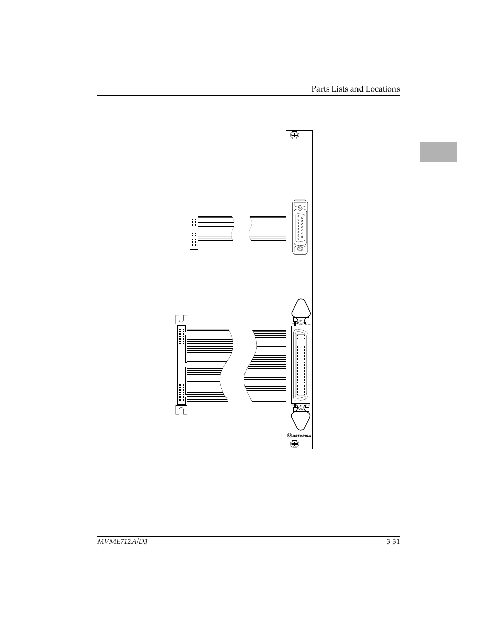 Figure 3-6. mvme712b parts location drawing, Mvme712b parts location drawing 3-30, Figure 3-6 | Parts lists and locations | Motorola MVME712B User Manual | Page 64 / 74