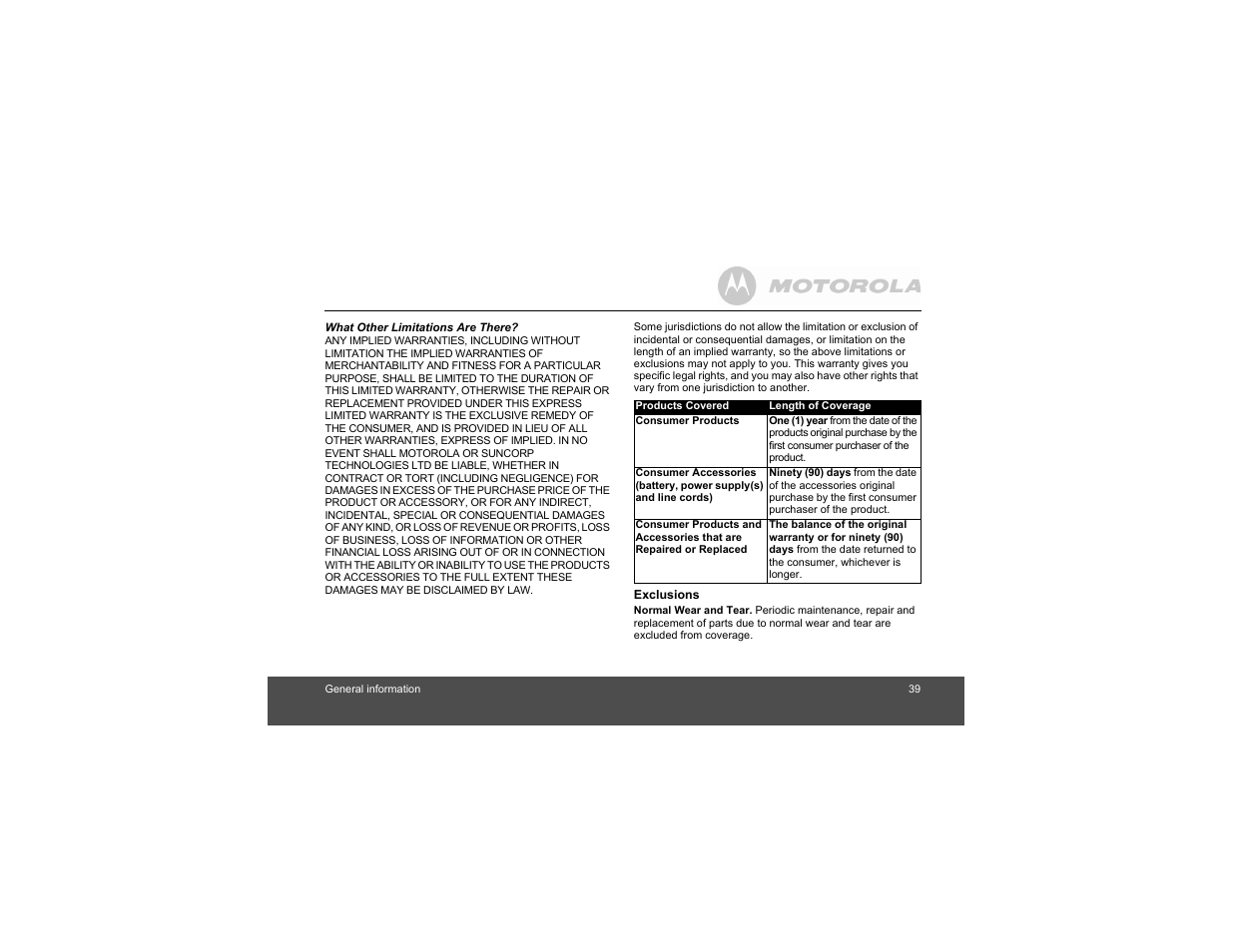 Motorola Digital Cordless Phone D1004 User Manual | Page 39 / 45