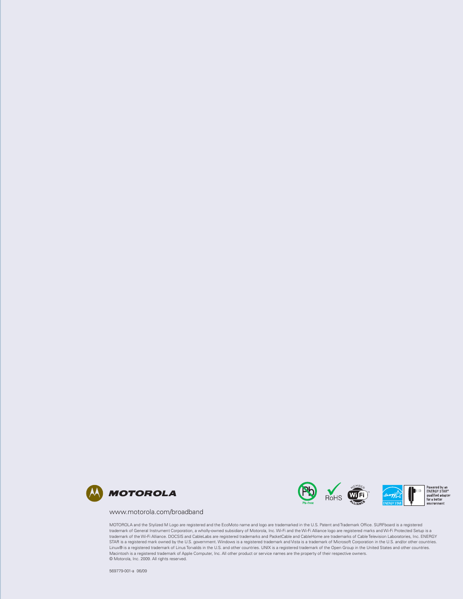 Motorola SURFboard SVG2501 User Manual | Page 8 / 8