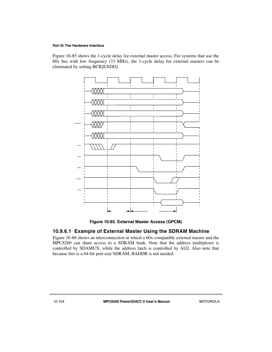 External master access (gpcm) -104 | Motorola MPC8260 User Manual | Page 380 / 1006