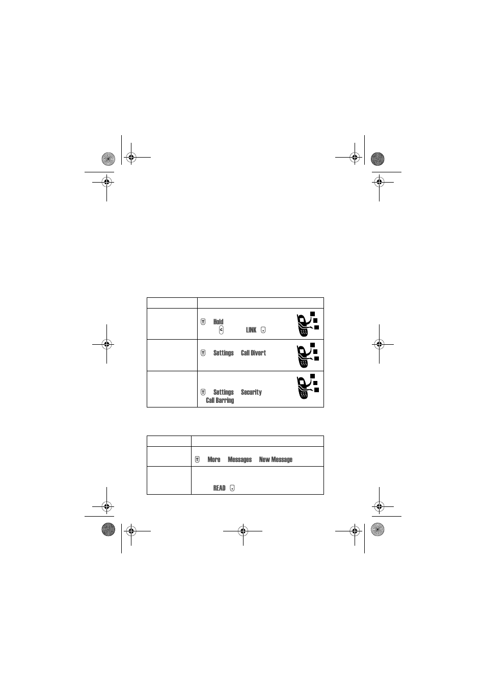 Feature quick reference, Calling features messages | Motorola T720 GSM User Manual | Page 63 / 81