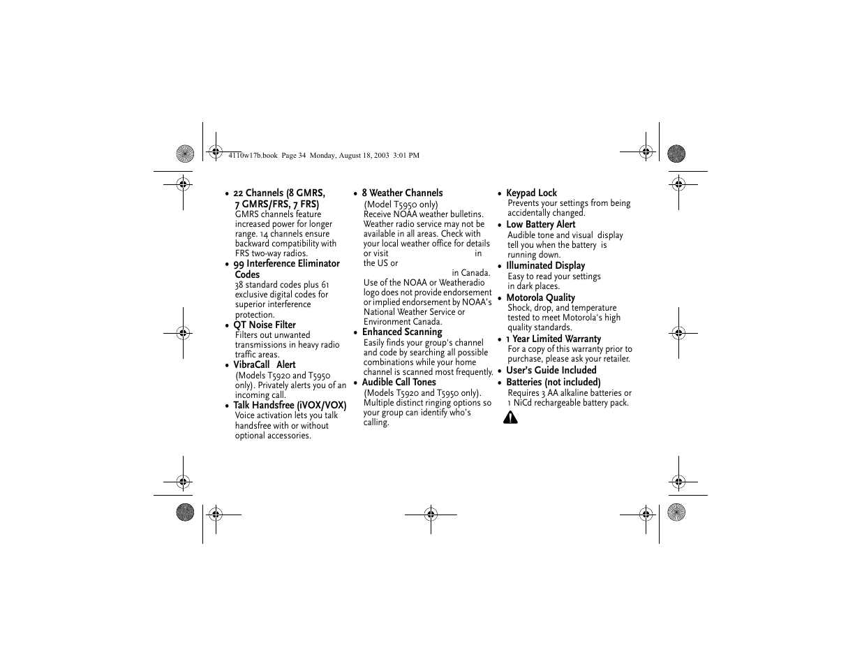Motorola T5900 User Manual | Page 36 / 36