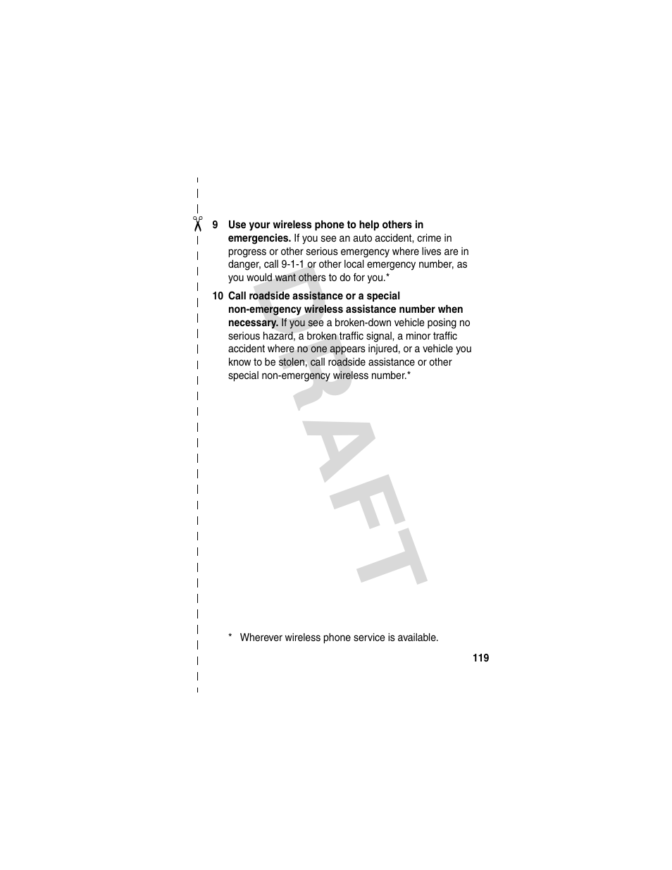 Dra f t | Motorola V600 GSM R3.6 User Manual | Page 120 / 121