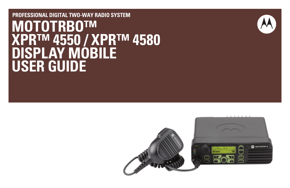 Motorola XPR 4580 User Manual | 121 pages