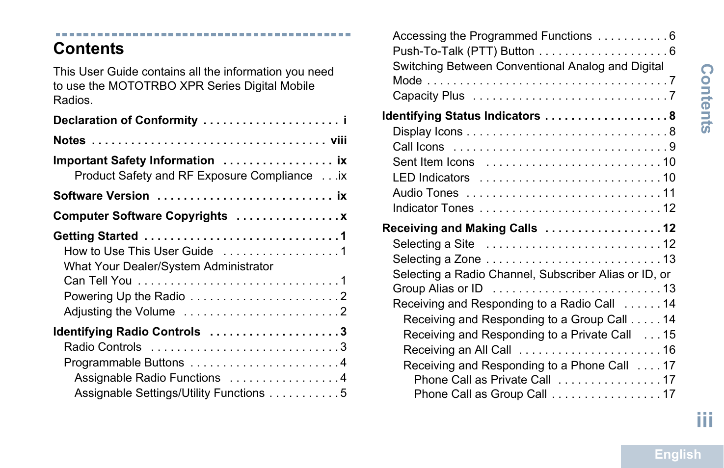 Motorola XPR 4580 User Manual | Page 5 / 121