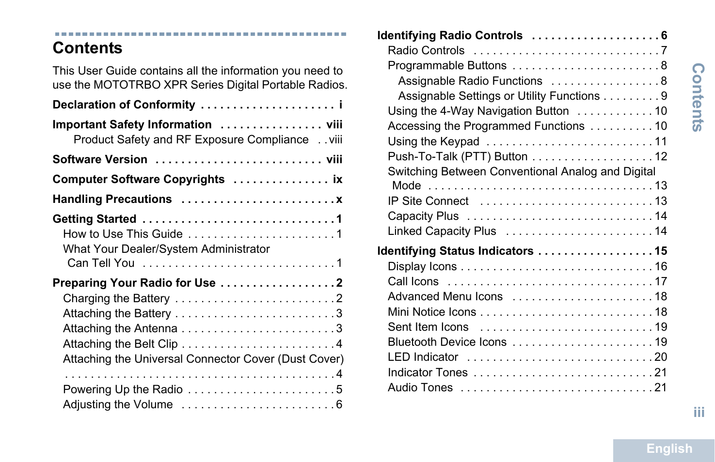 Motorola XPR 7550 User Manual | Page 5 / 120