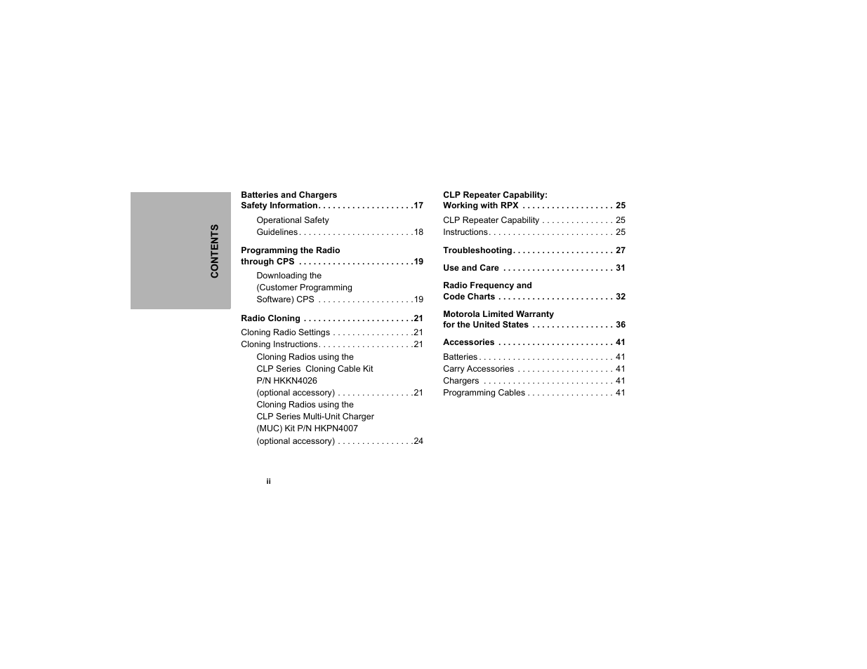 Motorola CLP1010 User Manual | Page 4 / 52