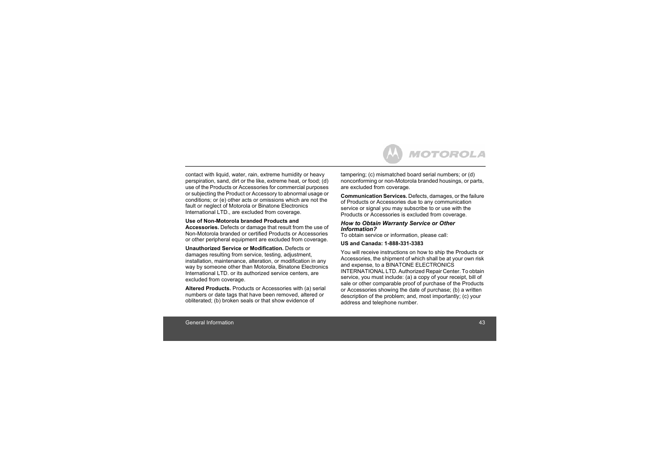 Motorola S803 User Manual | Page 43 / 52