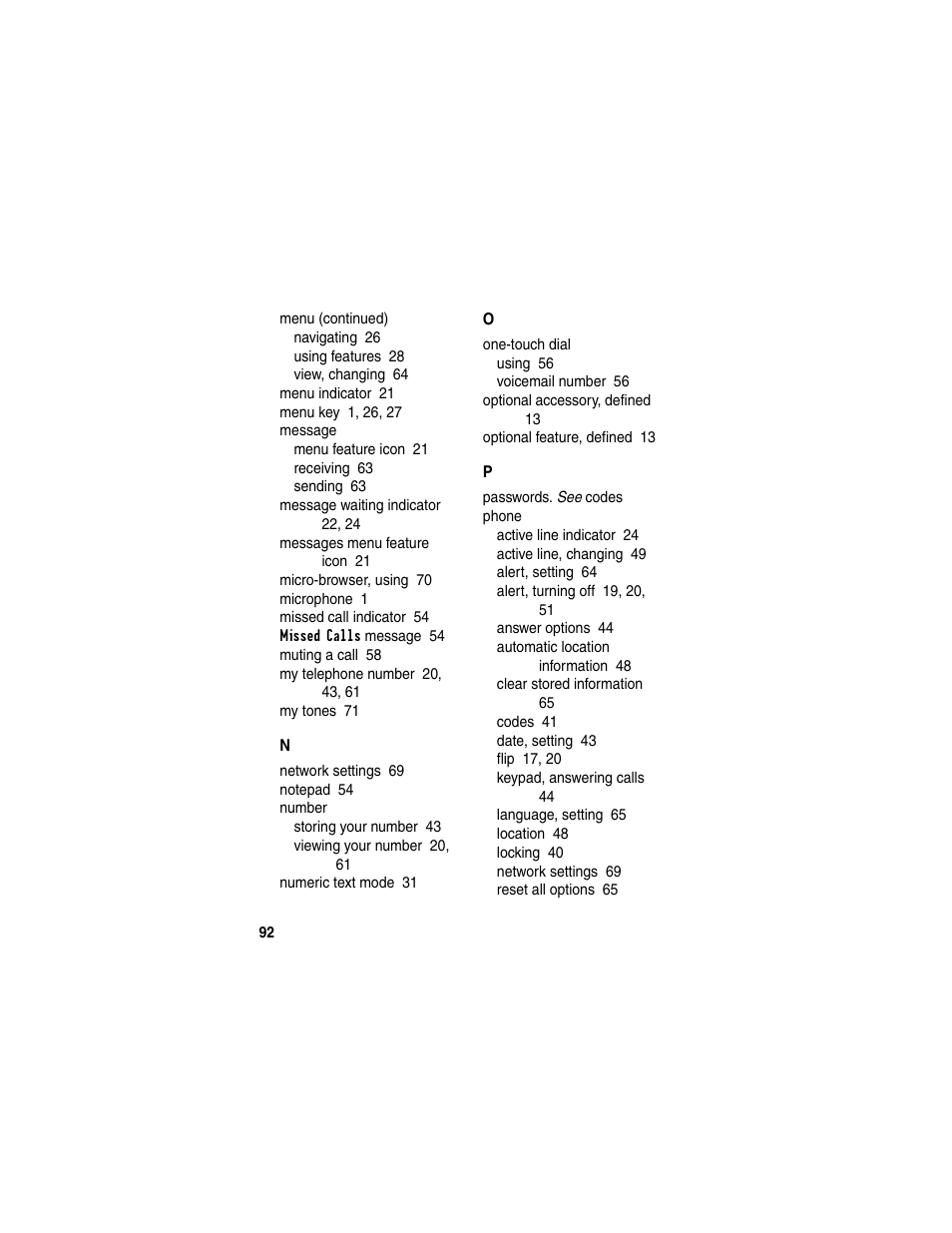 Motorola T731 User Manual | Page 94 / 104