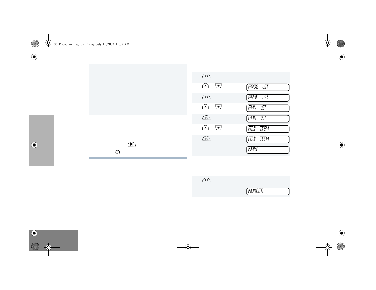 Edit the phone list, Add an entry | Motorola CM300 User Manual | Page 38 / 68