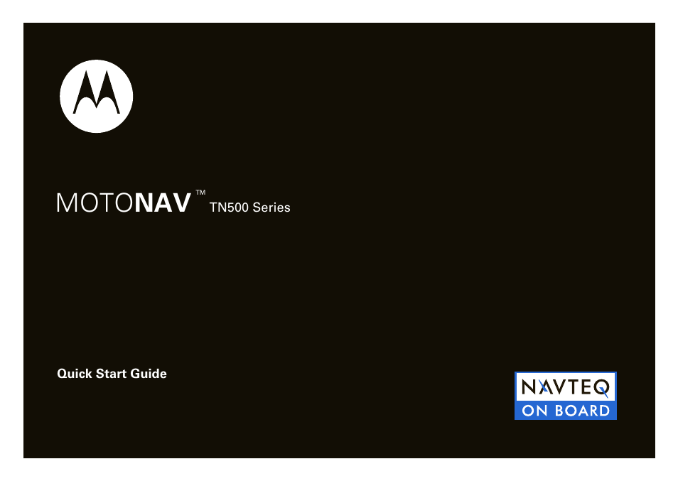 Motorola MOTONAV TN500 User Manual | 116 pages