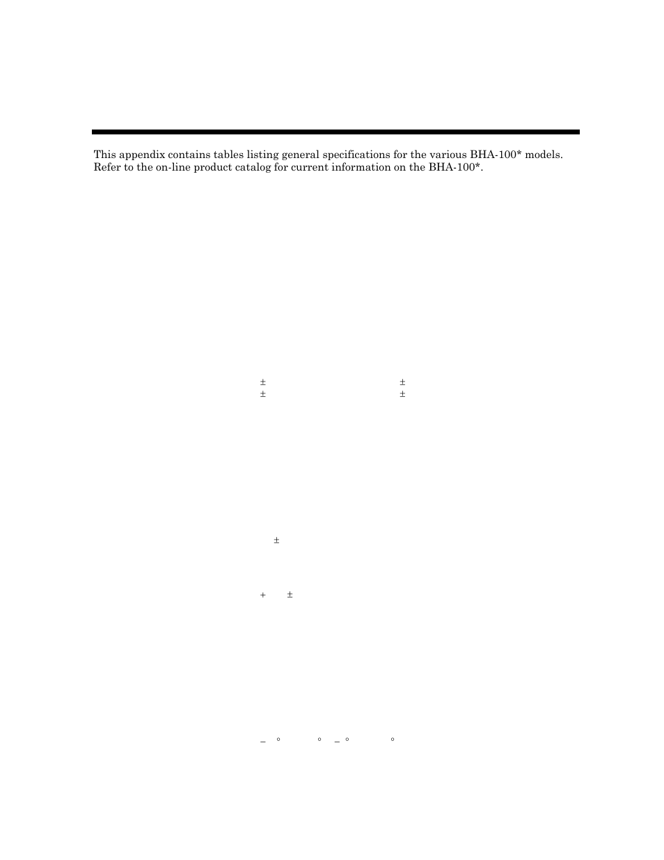 Specifications | Motorola Broadband House Amplifier BHA-100K/P-R User Manual | Page 24 / 28