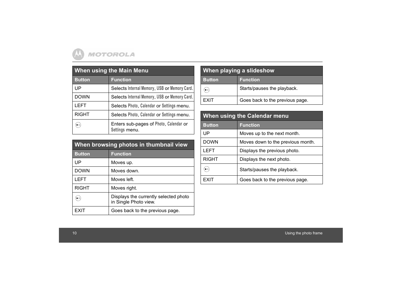 Motorola MF800 User Manual | Page 10 / 25