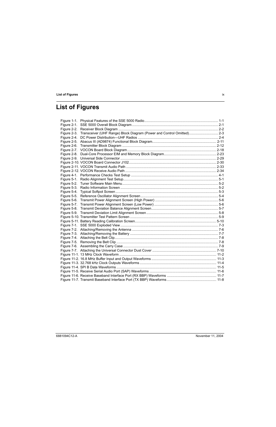 List of figures | Motorola SSETM 5000 User Manual | Page 11 / 224