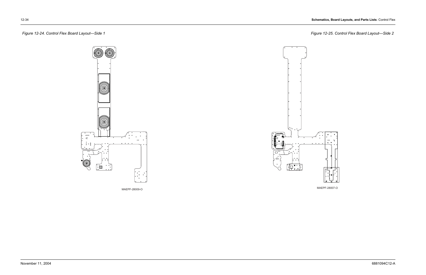 Ntrol flex board layout—side 1, Ntrol flex board layout—side 2 | Motorola SSETM 5000 User Manual | Page 200 / 224