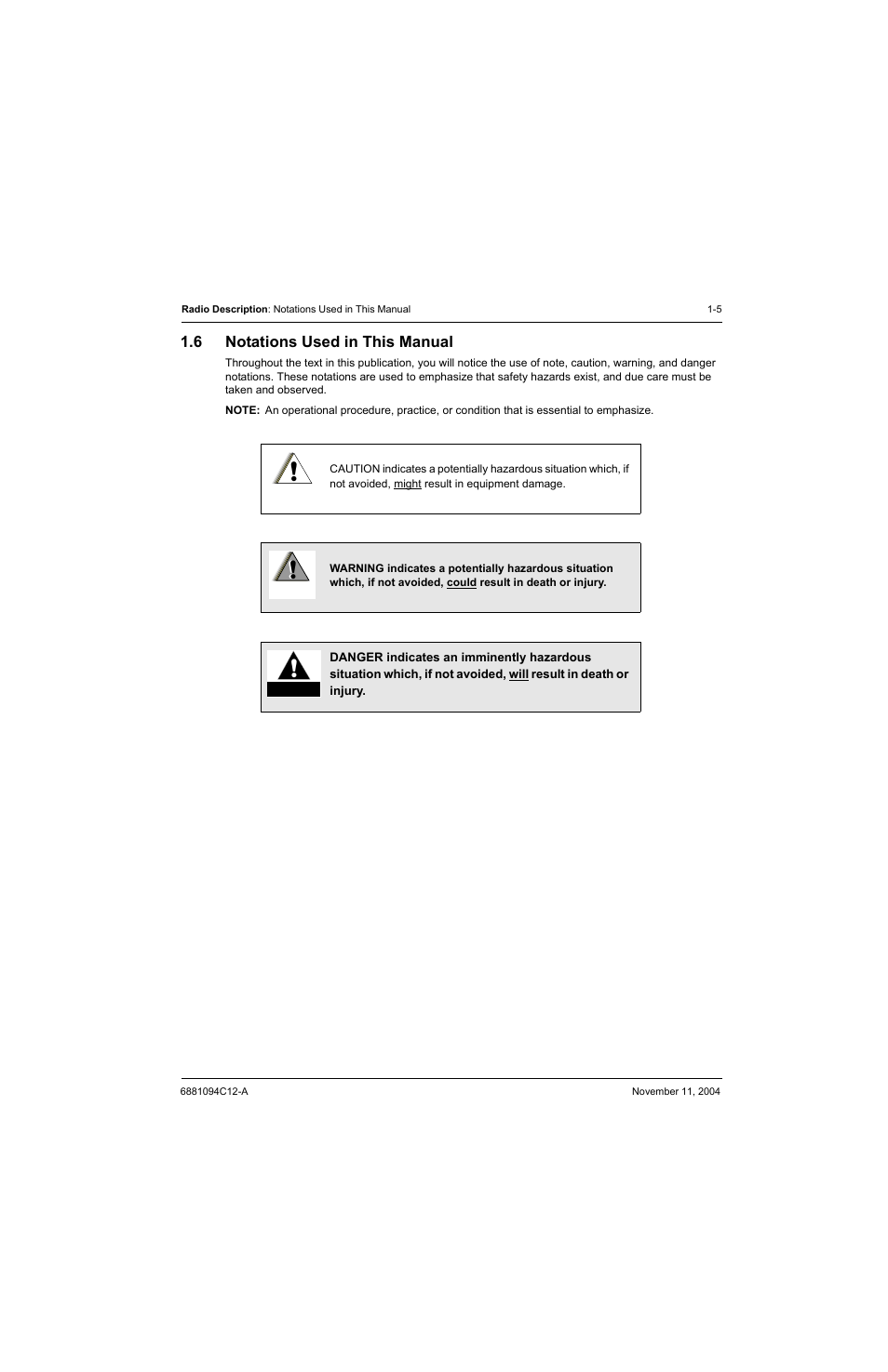 6 notations used in this manual, Notations used in this manual -5 | Motorola SSETM 5000 User Manual | Page 21 / 224