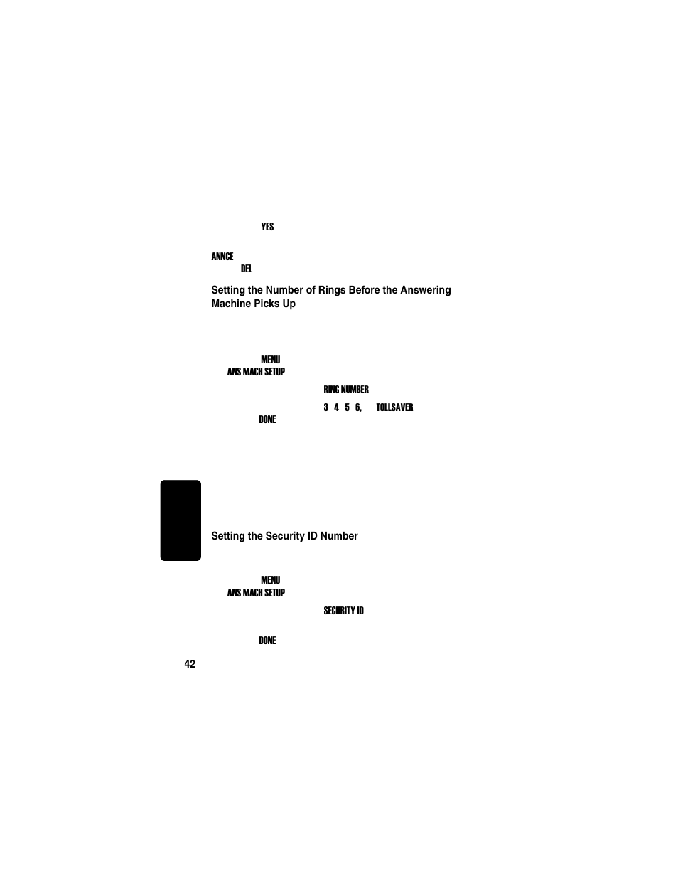 Setting the security id number | Motorola MD760 User Manual | Page 62 / 73