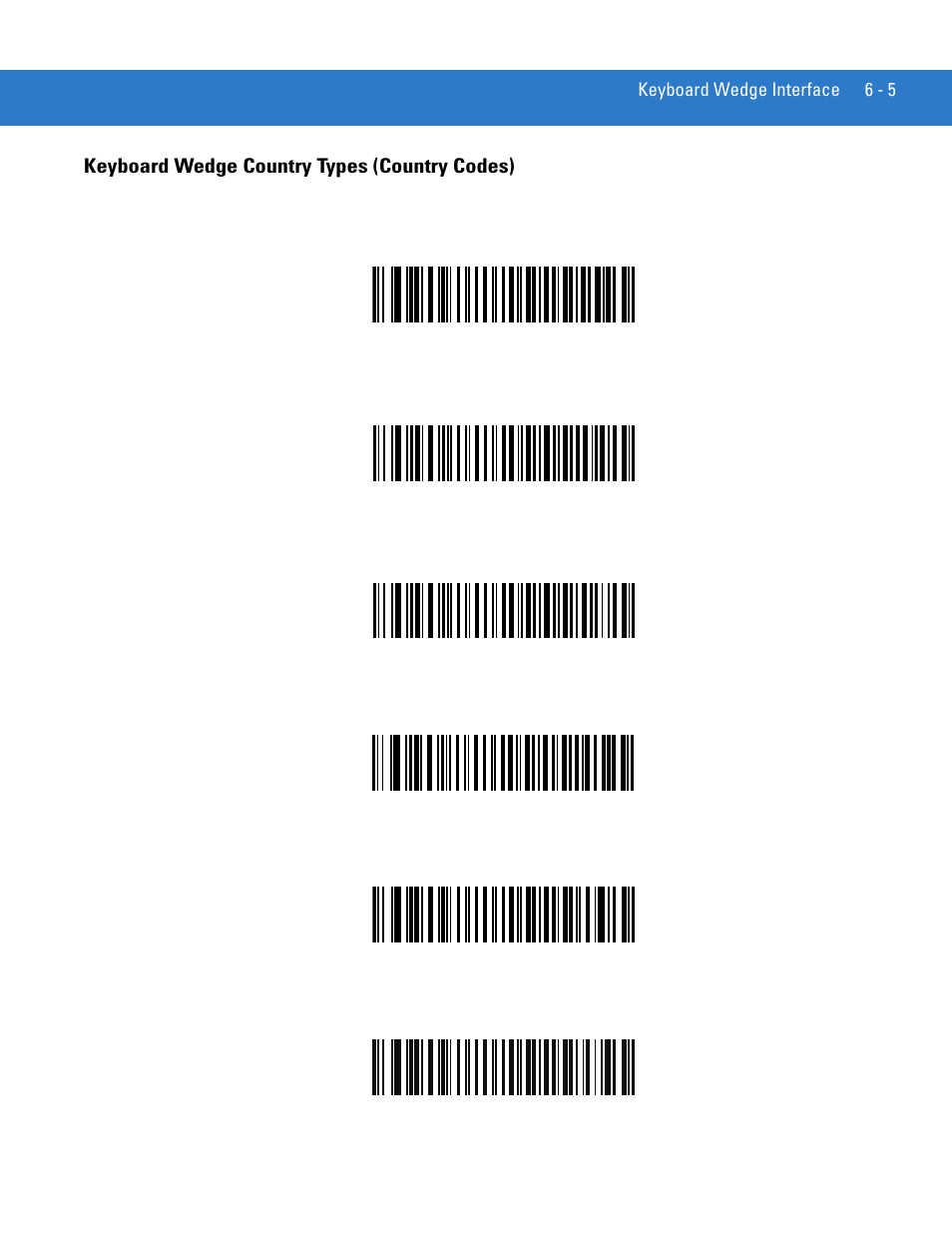 Keyboard wedge country types (country codes), Keyboard wedge country types (country codes) -5 | Motorola LS3578 User Manual | Page 99 / 378