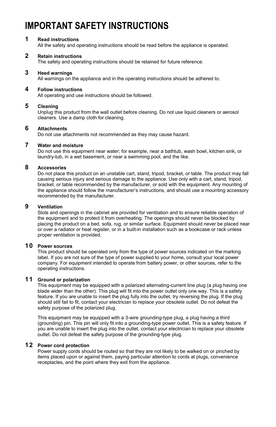 Important safety instructions | Motorola HDT101 User Manual | Page 3 / 54