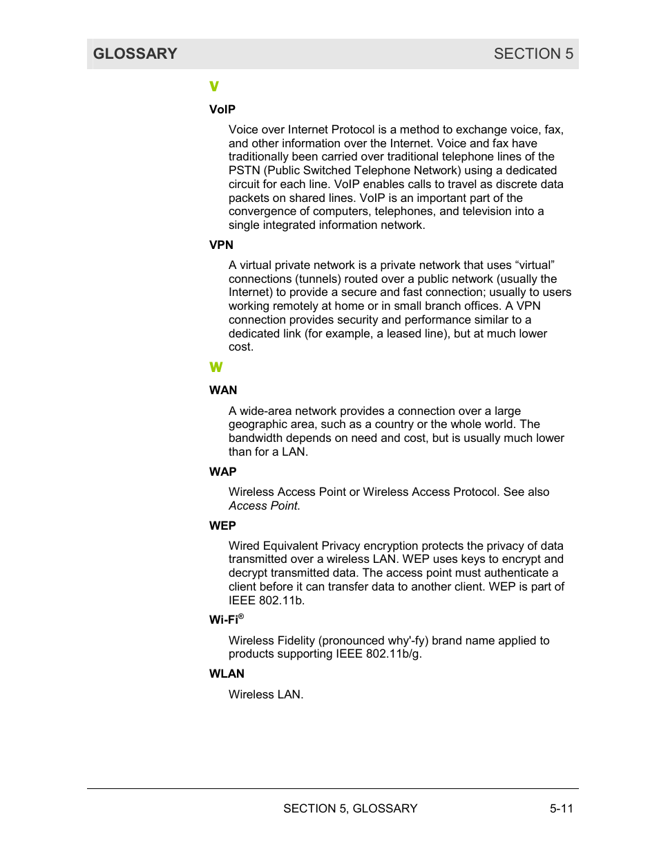 Motorola WE800G User Manual | Page 69 / 71