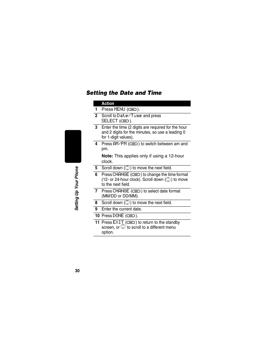 Setting the date and time, Re l im in a r y | Motorola MD470 Series User Manual | Page 32 / 62