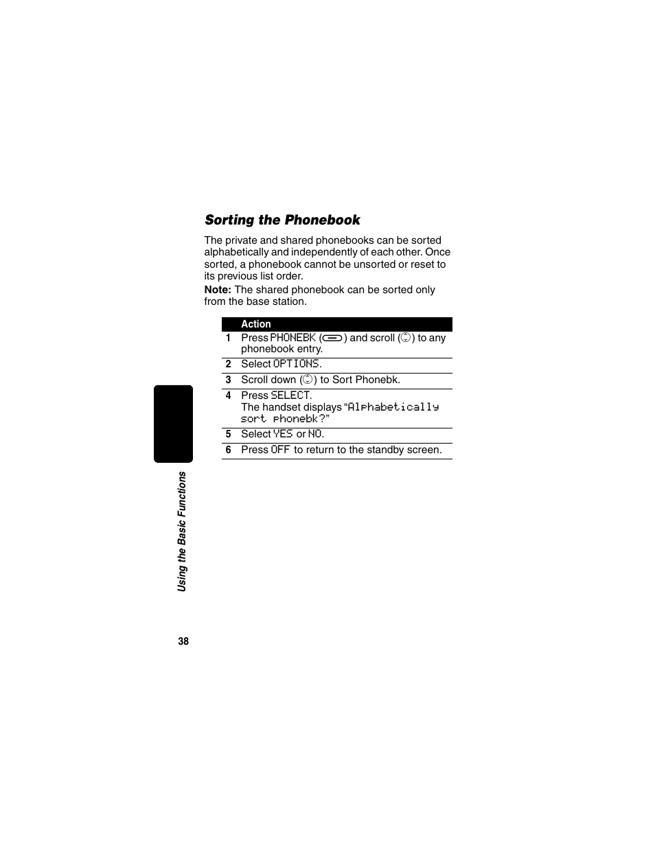 Sorting the phonebook, Re l im in a r y | Motorola MD470 Series User Manual | Page 40 / 62