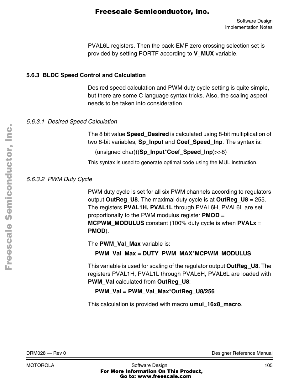 Motorola M68HC08 User Manual | Page 105 / 168