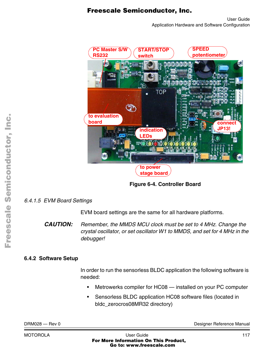 Controller board, Figure 6-4 | Motorola M68HC08 User Manual | Page 117 / 168