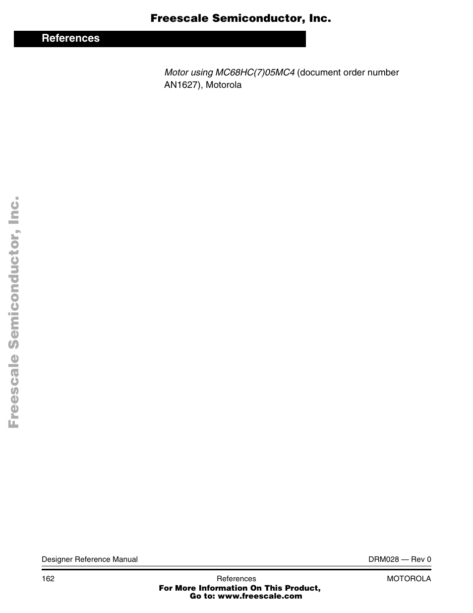 Motorola M68HC08 User Manual | Page 162 / 168