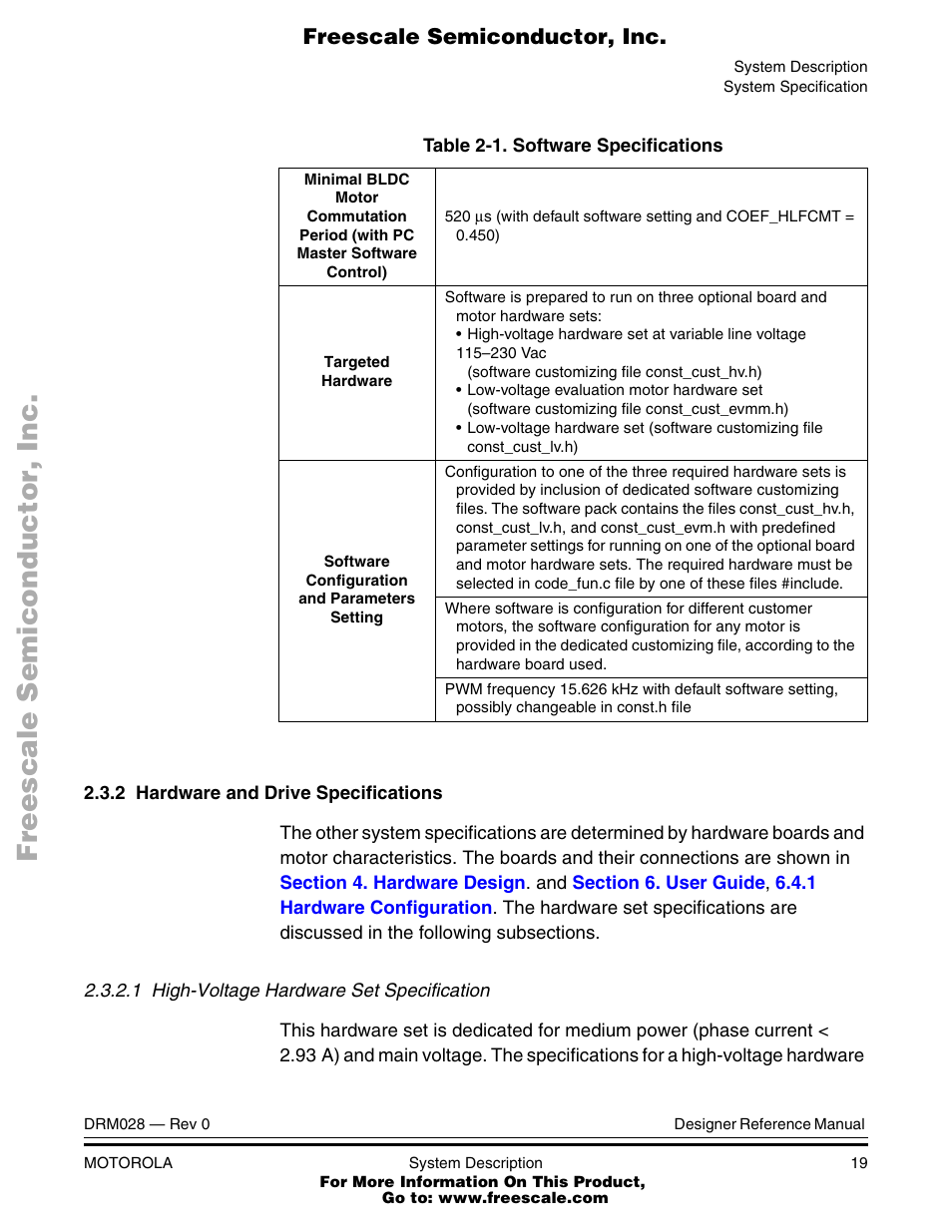 Motorola M68HC08 User Manual | Page 19 / 168