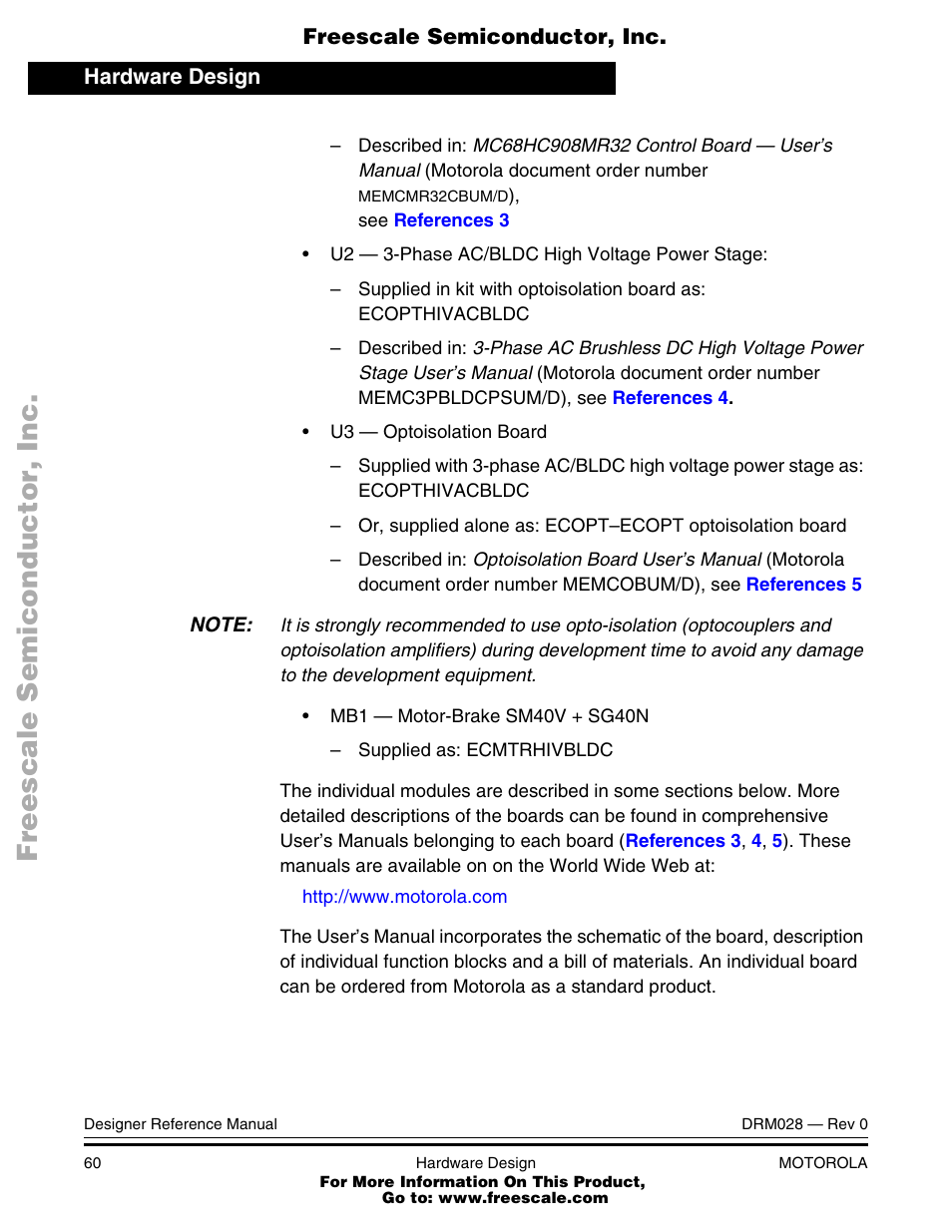 Motorola M68HC08 User Manual | Page 60 / 168