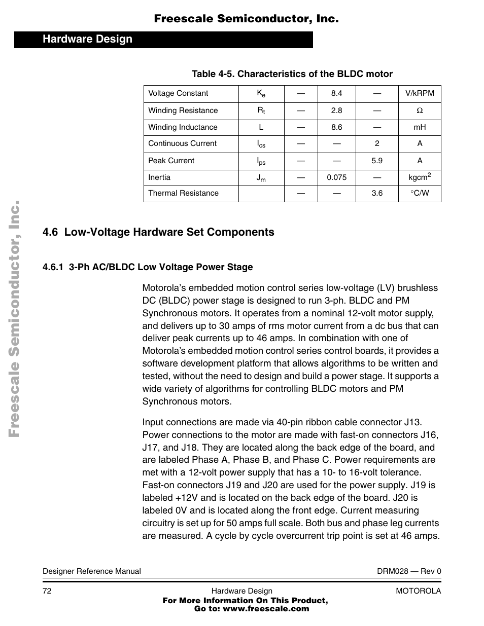 6 low-voltage hardware set components, Low-voltage hardware set components, 6 low-voltage hardware set | Components | Motorola M68HC08 User Manual | Page 72 / 168