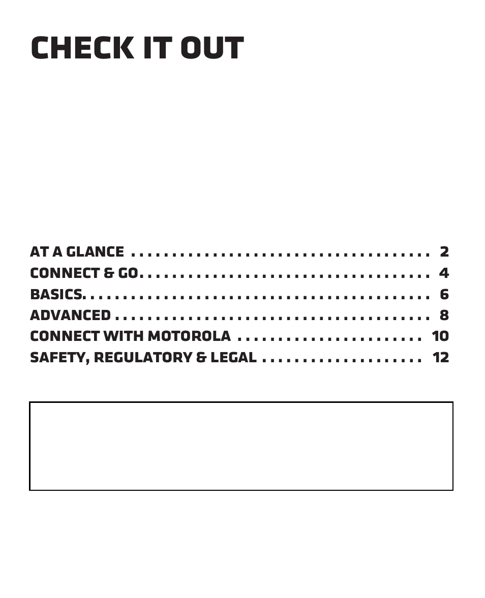 Check it out | Motorola HK110 User Manual | Page 3 / 102