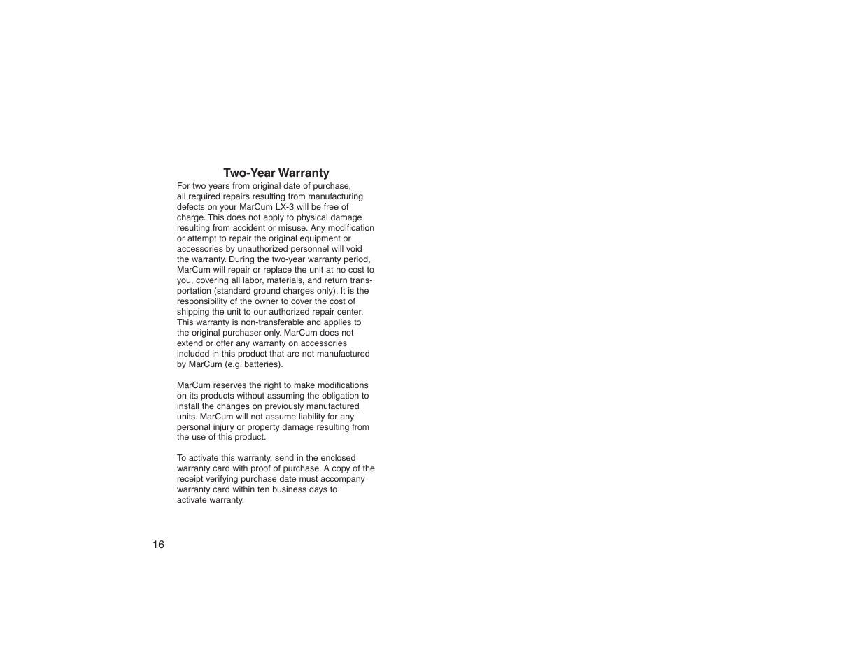 Marcum Technologies MARCUM LX-3 User Manual | Page 10 / 11