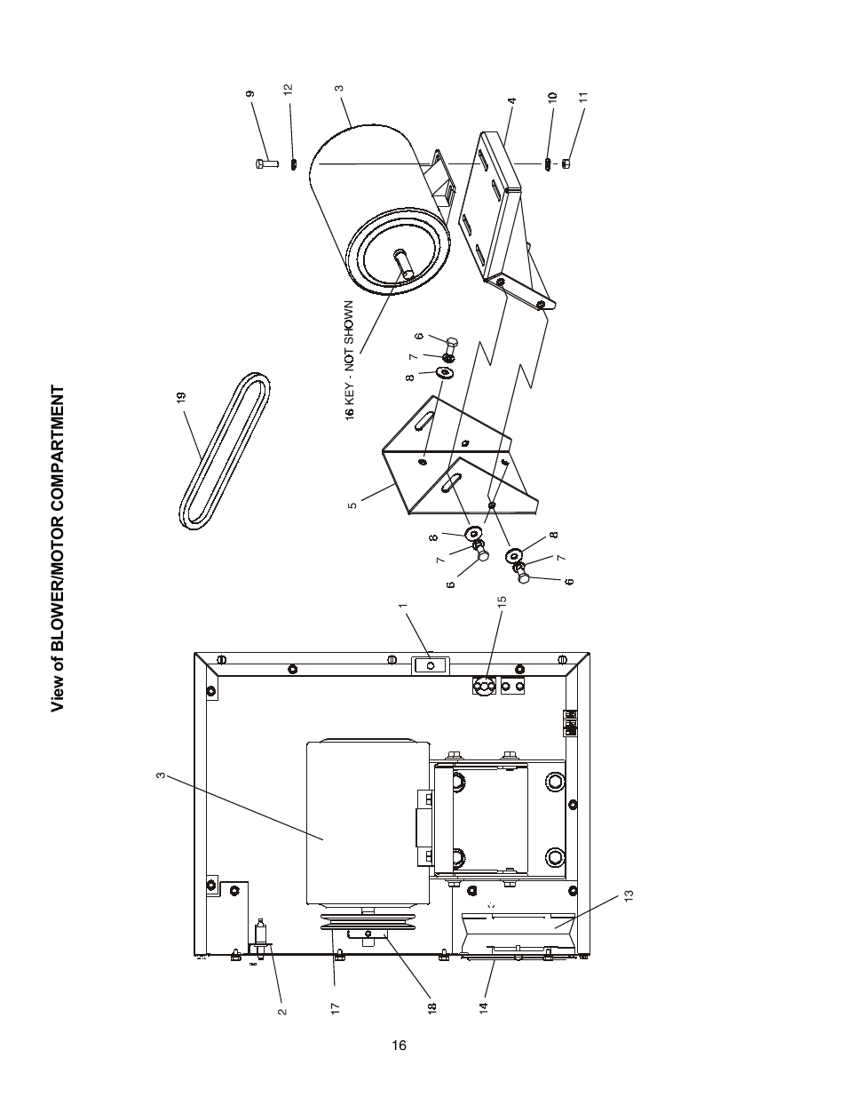 View of blower/motor compartment | Middleby Cooking Systems Group Gas Fired PS540G User Manual | Page 16 / 40