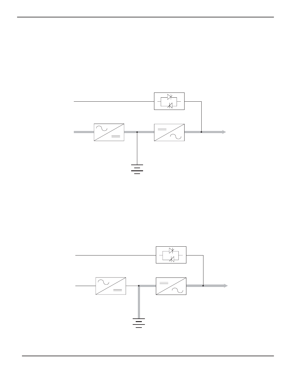 2 power flow diagrams 1-5, 1 normal operati, 2 on-battery oper | Normal operation, power flow, On-battery operation, power, Power flow diagrams -5, Normal operation, power flow diagram -5, On-battery operation, power flow diagram, Users manual | MGE UPS Systems EPS 8000 User Manual | Page 15 / 54