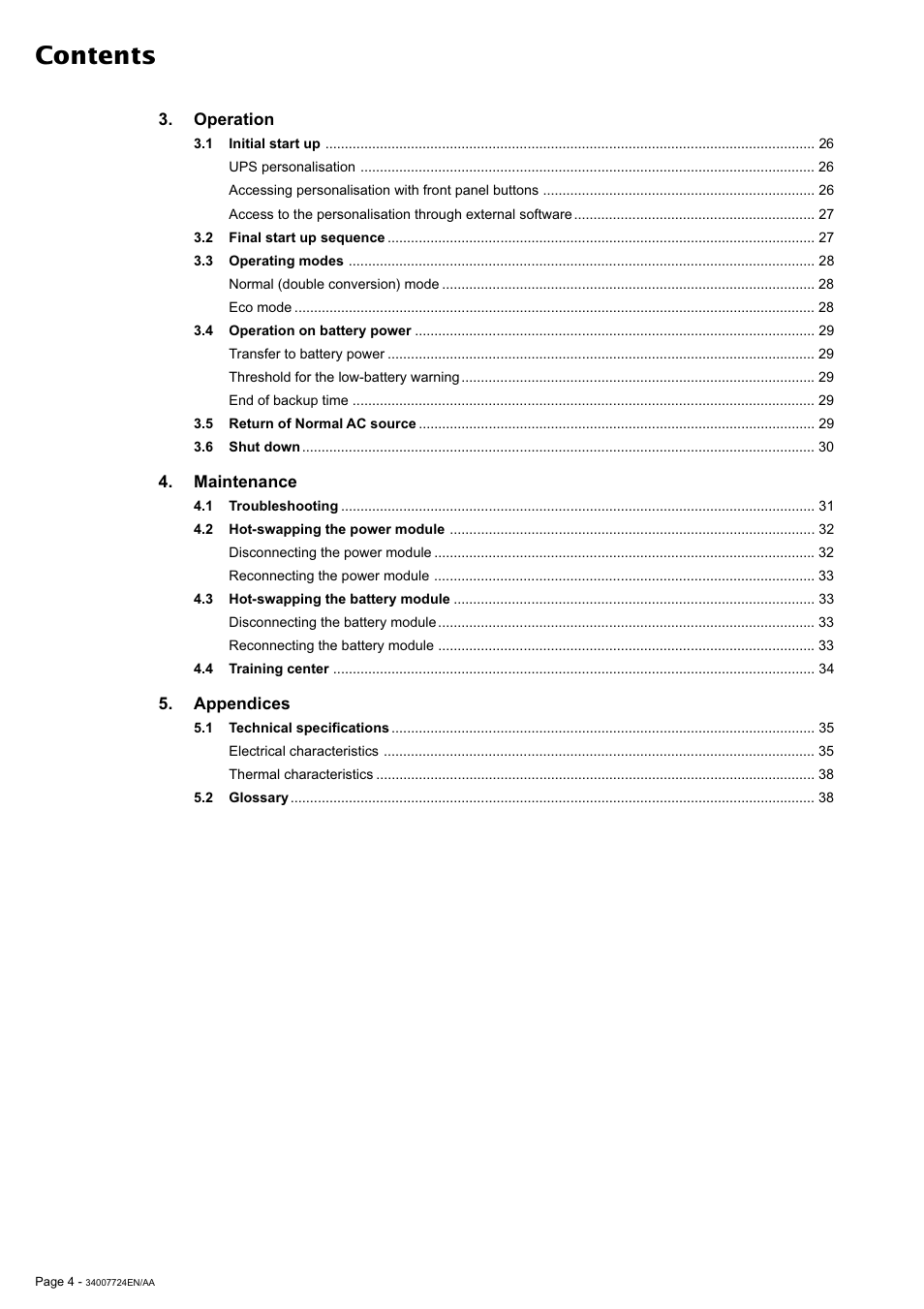 MGE UPS Systems Comet EX 11 RT 3:1 User Manual | Page 4 / 38