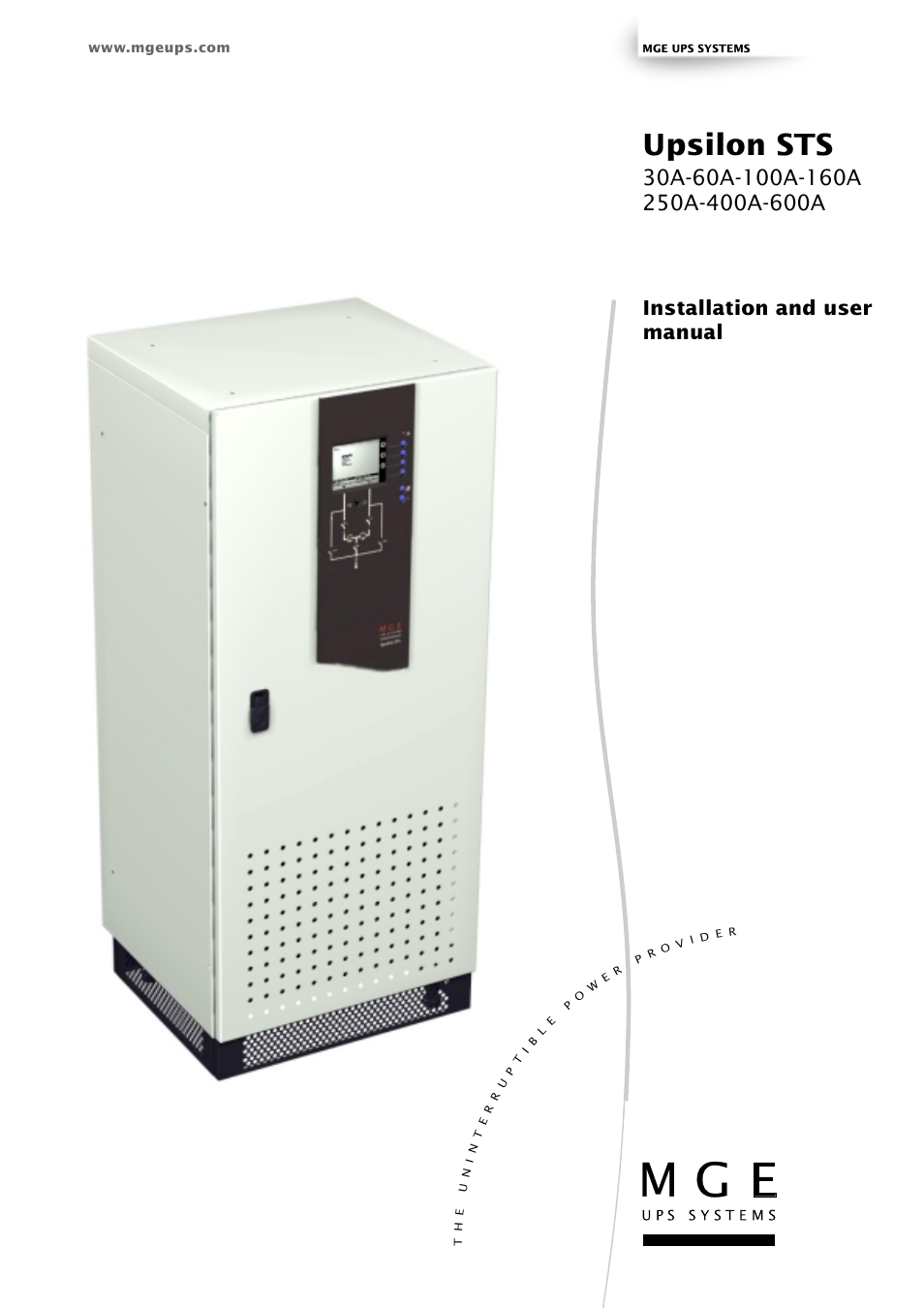 MGE UPS Systems 30A User Manual | 30 pages