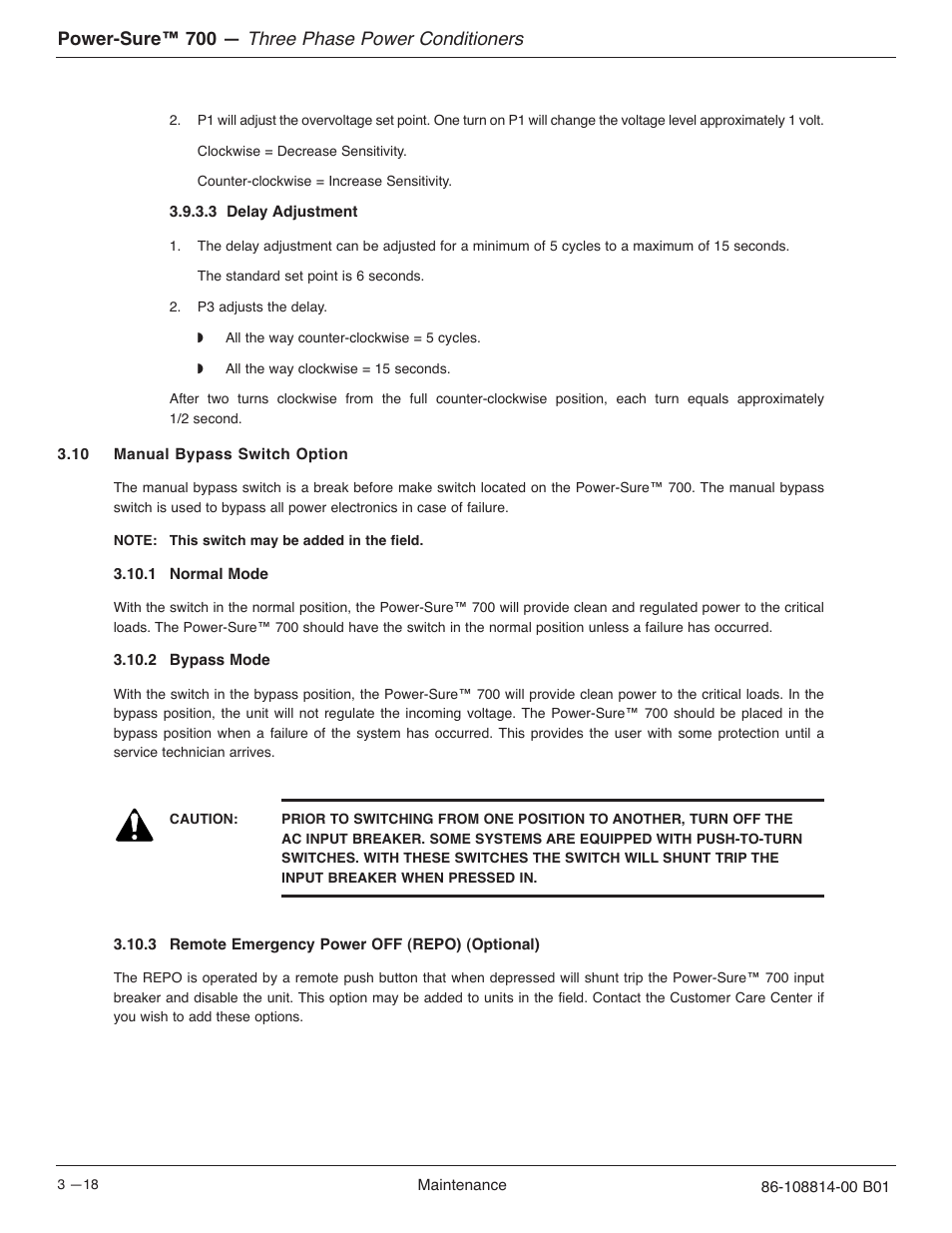 Three phase power conditioners, Power-sure™ 700 | MGE UPS Systems POWER-SURE 700 User Manual | Page 40 / 52